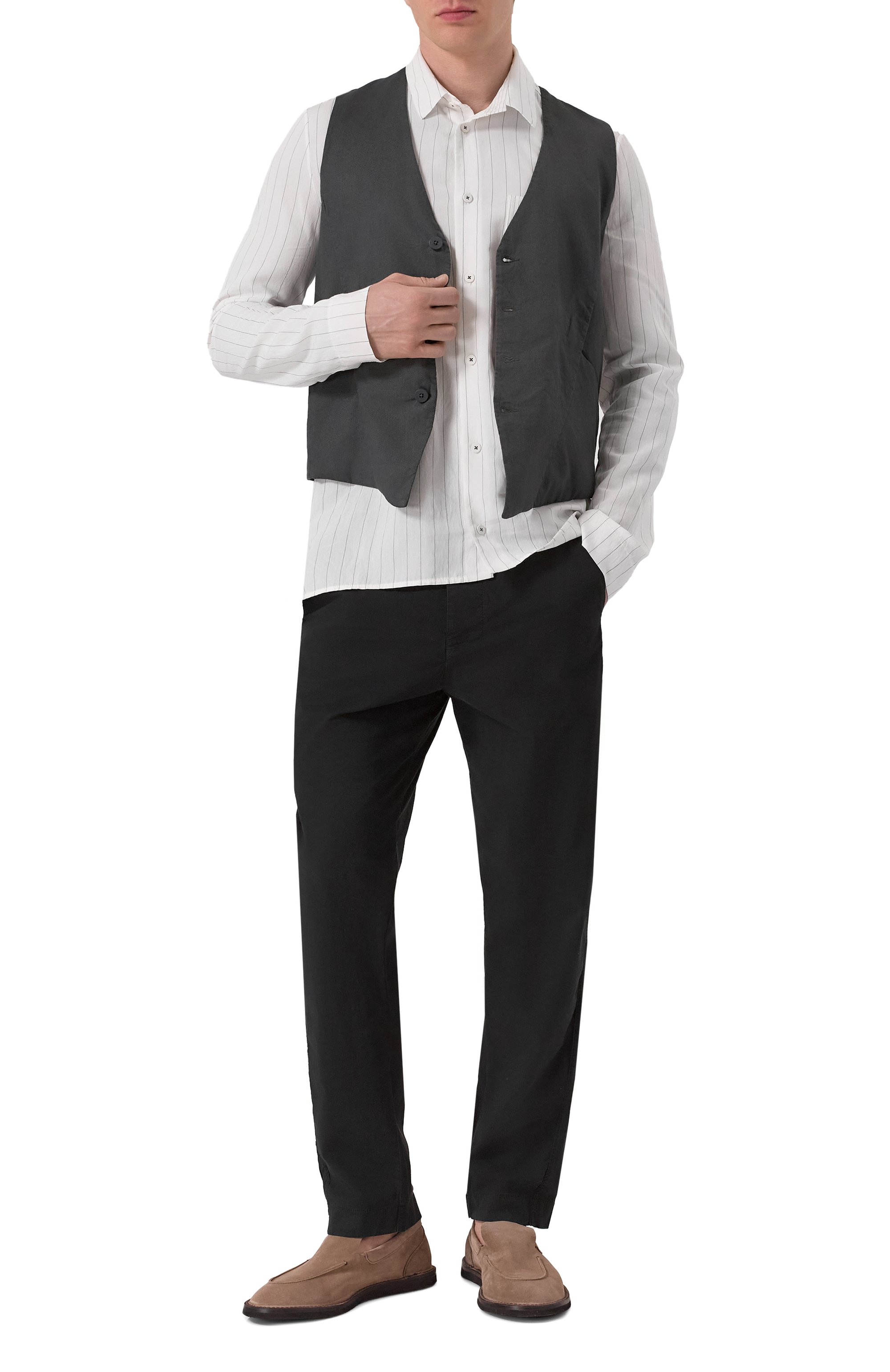 Жилет из хлопка и льна TRANSIT, арт. CFUTRZE144, фото 2