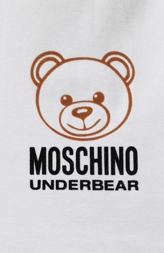 Женская хлопковая футболка MOSCHINO белого цвета, арт. A0701/4406 | Фото 5 (Материал сплава: Проставлено; Нос: Не проставлено)