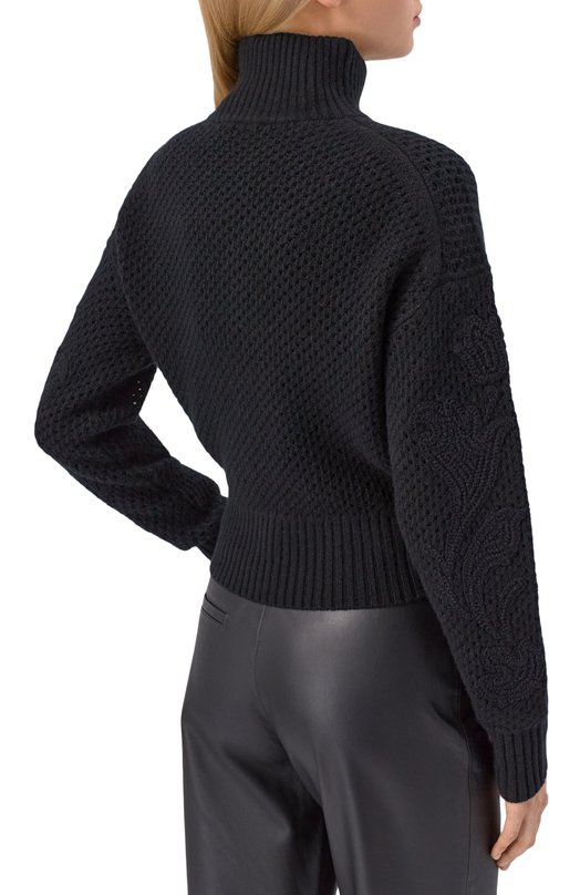 Кардиган из шерсти и кашемира Хохлома х Алена Ахмадуллина WKT1114 Чёрный  WKT1114 Фото 4