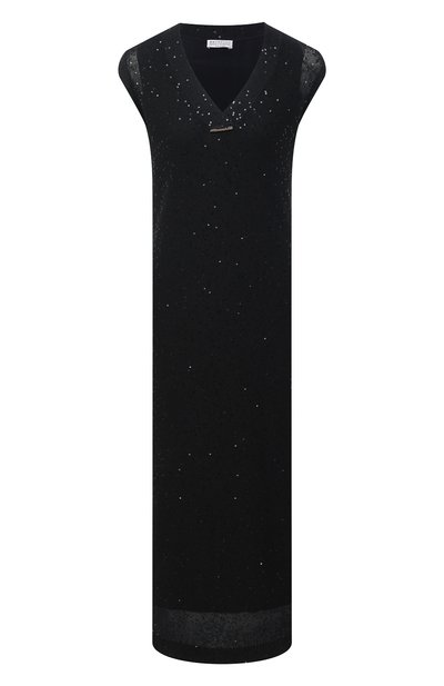 Женское платье изо льна и шелка BRUNELLO CUCINELLI, арт. M10551A72