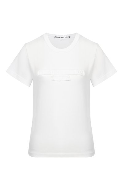 Хлопковая футболка ALEXANDER WANG белого цвета по цене 36650 руб., арт. 1CC1251991, фото 1 Хлопковая футболка ALEXANDER WANG, арт. 1CC1251991, фото 1