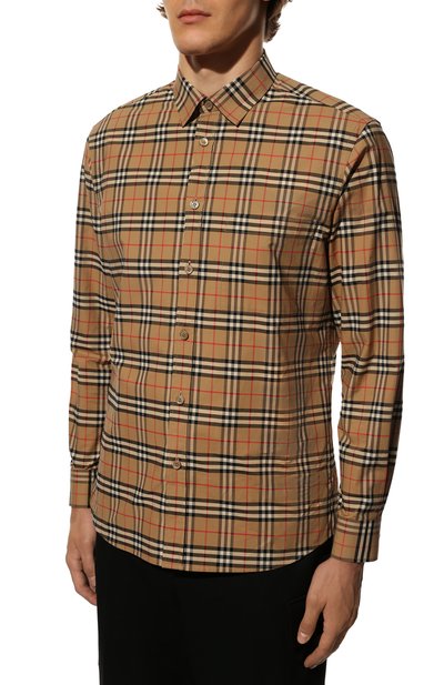Хлопковая рубашка BURBERRY, арт. 8020966, фото 3
