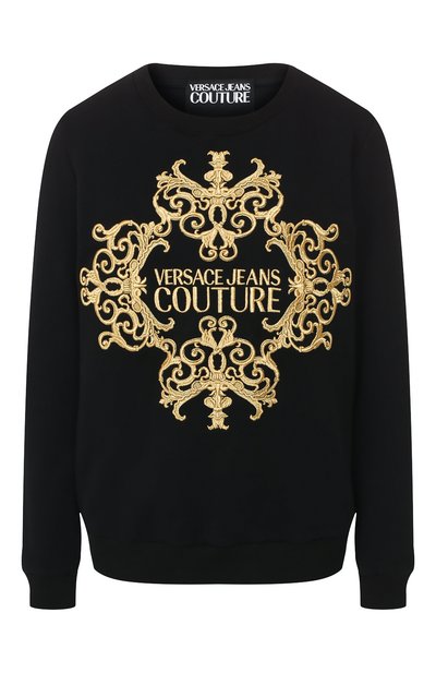 Женский хлопковый свитшот VERSACE JEANS COUTURE, арт. B6HUA796-UDP309 BAR0QUE EMBR0/36604