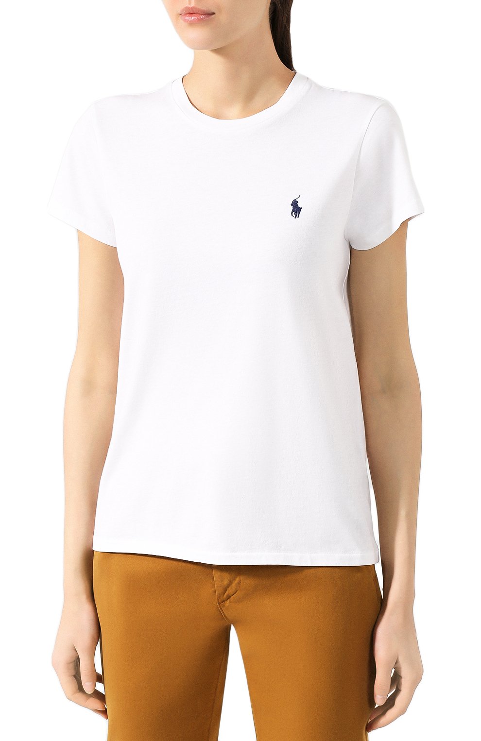 Хлопковая футболка POLO RALPH LAUREN белого цвета по цене 8590 руб., арт. 211734144, фото 3 Хлопковая футболка POLO RALPH LAUREN, арт. 211734144, фото 3