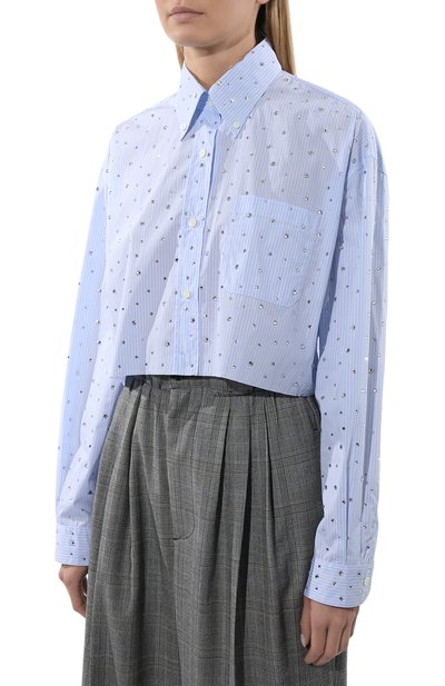 Хлопковая рубашка MIU MIU, арт. MK1564-10AP-F0012, фото 3