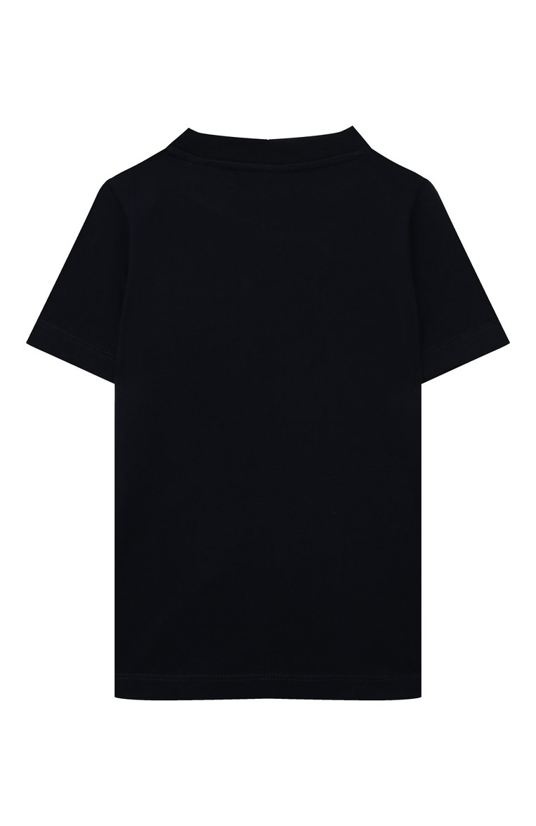 Детская хлопковая футболка SCOTCH AND SODA темно-синего цвета, арт. 171185-22-FWBM-D51 | Фото 2 (Рукава: Короткие; Мальчики Кросс-КТ: Футболка-одежда; Материал внешний: Хлопок)