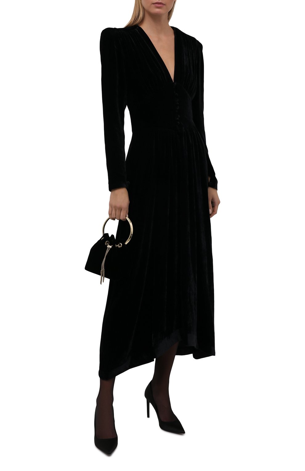 Платье из вискозы и шелка ISABEL MARANT черного цвета по цене 104500 руб., арт. R02070-21H049I/M0YRANI, фото 2 Платье из вискозы и шелка ISABEL MARANT, арт. R02070-21H049I/M0YRANI, фото 2