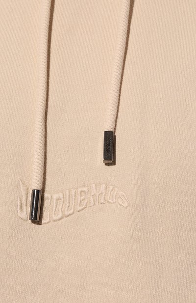 Хлопковое худи JACQUEMUS, арт. 22H226JS053/2087LIGHTBEIGE, фото 5