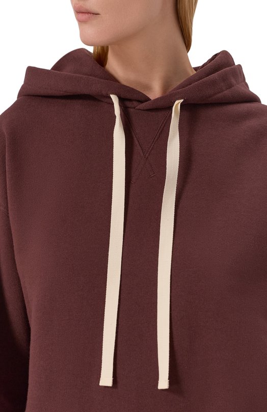Хлопковое худи Jil Sander J40GU0121/J20039 Коричневый  J40GU0121/J20039 Фото 5