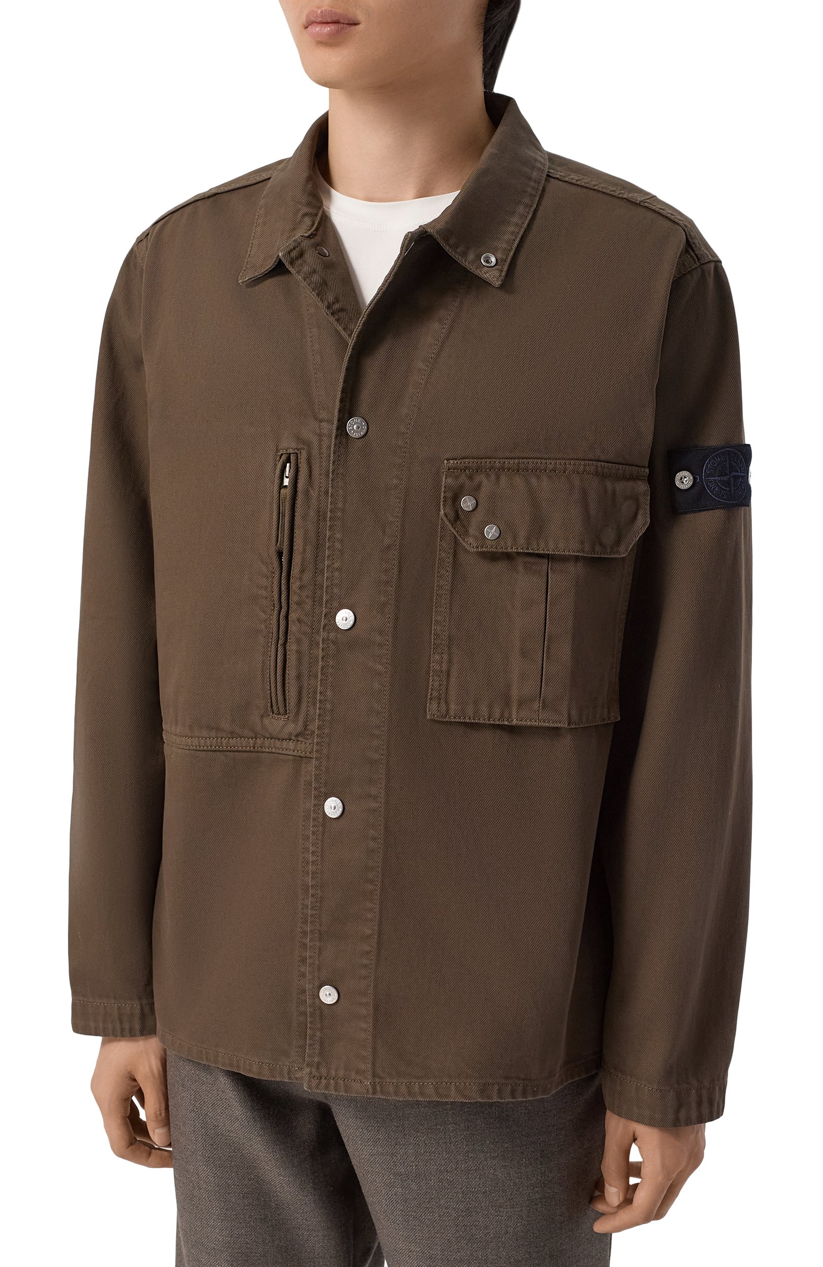 Джинсовая куртка-рубашка STONE ISLAND, арт. L1S141200001/S0J24, фото 3