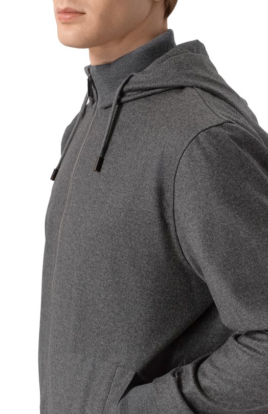 Толстовка из шерсти и кашемира Capobianco 19M403.FA00. Серый  19M403.FA00. Фото 5