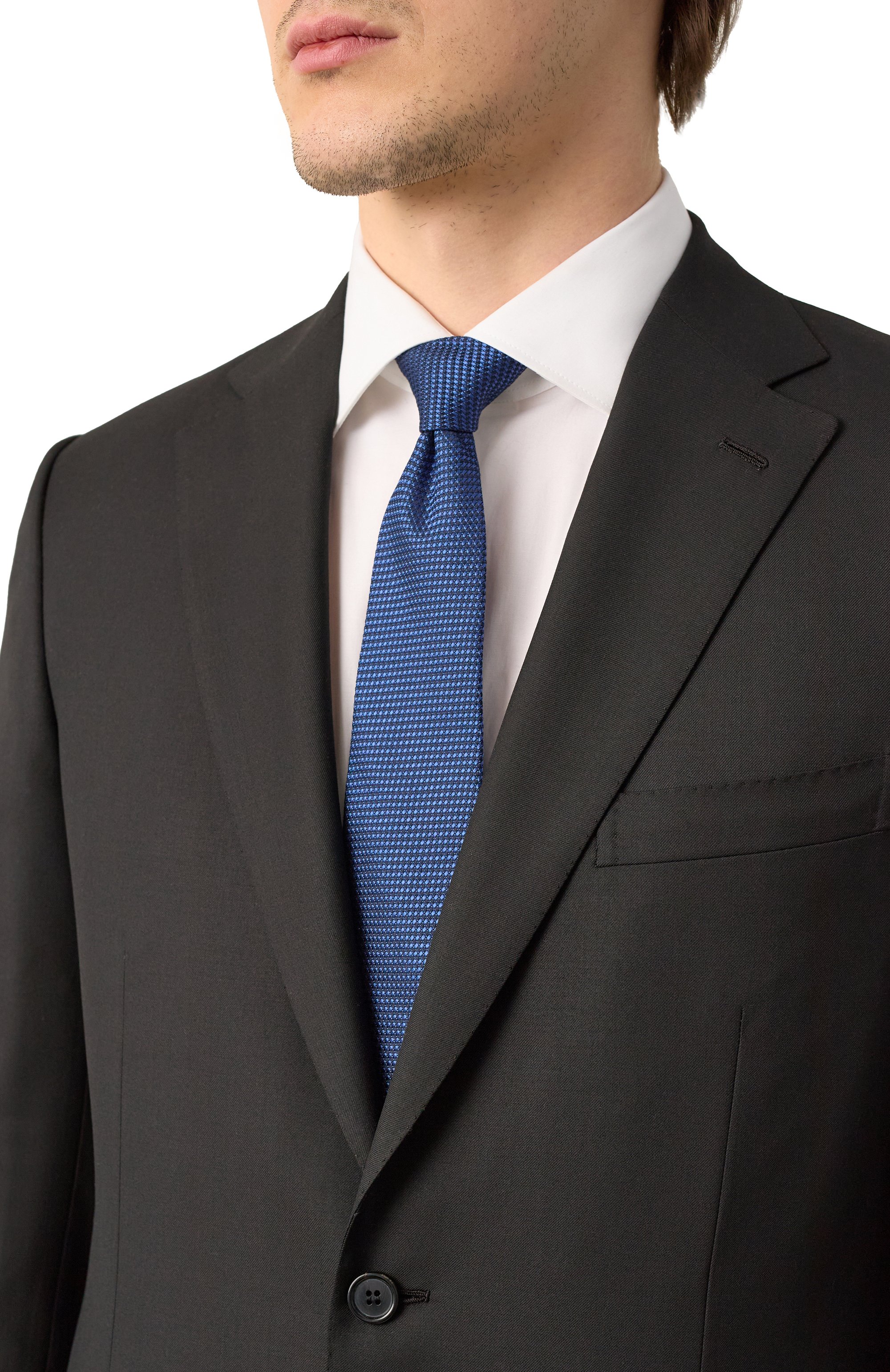 Галстук из шелка и хлопка CANALI, арт. 18/HJ04180, фото 2