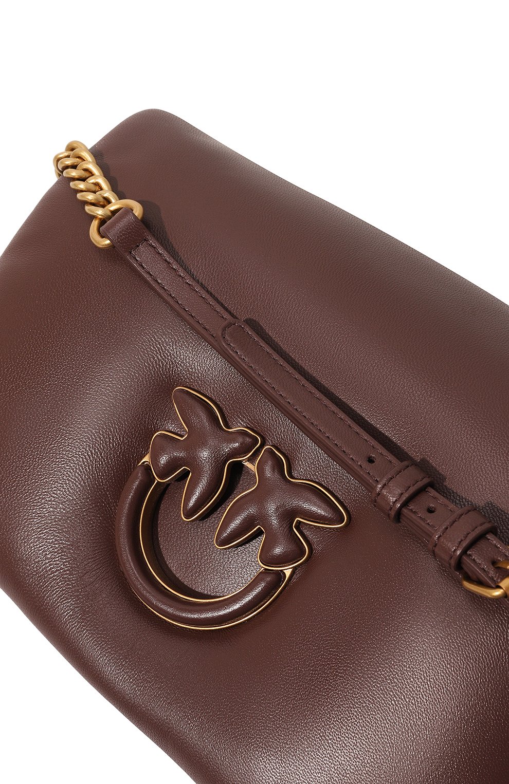 Сумка classic love click puff PINKO темно-коричневого цвета по цене 45700 руб., арт. 101585/A10F, фото 3 Сумка classic love click puff PINKO, арт. 101585/A10F, фото 3