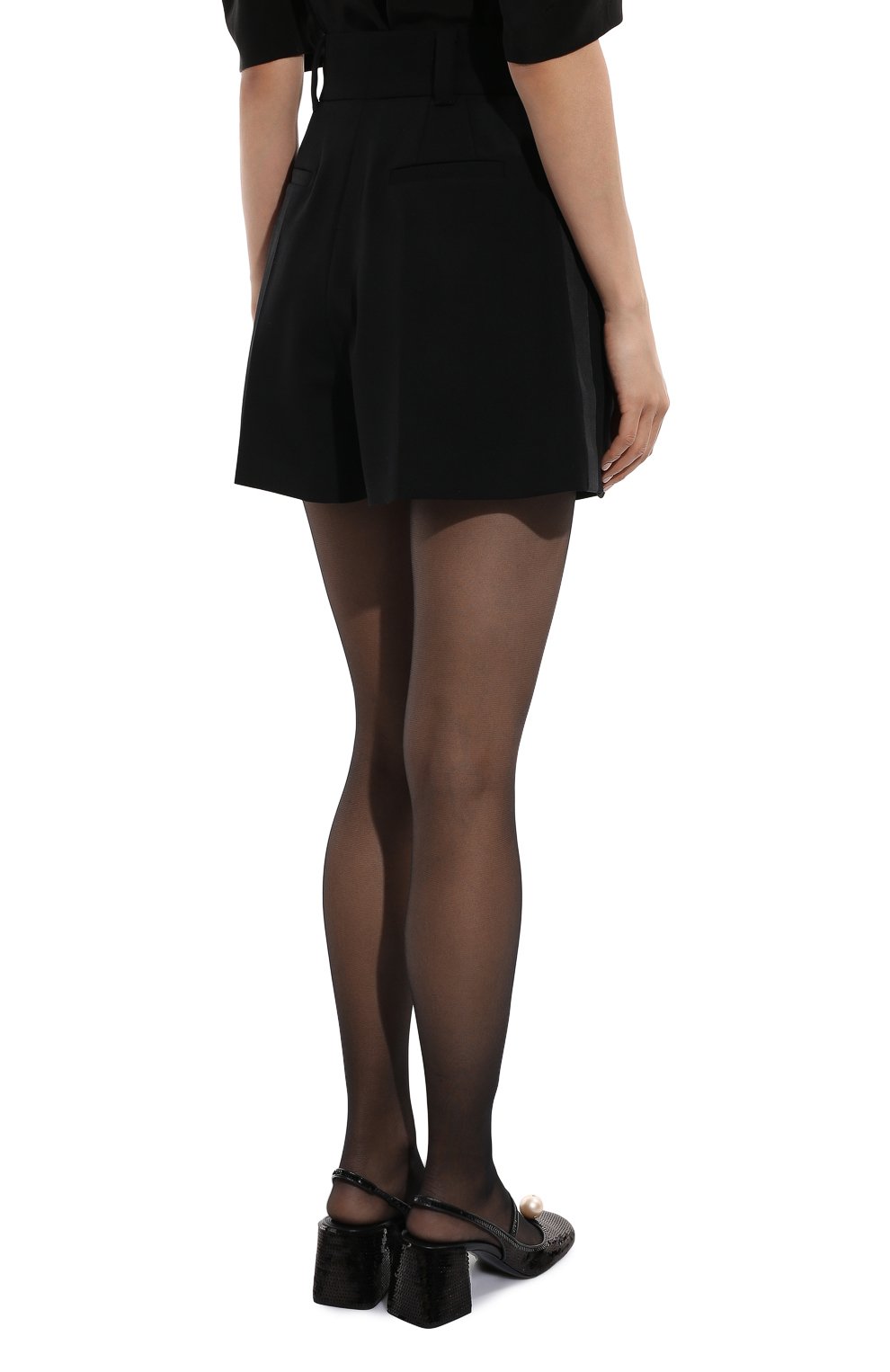 Шерстяные шорты MIU MIU черного цвета по цене 105000 руб., арт. MP1425-1R1-F0002, фото 4 Шерстяные шорты MIU MIU, арт. MP1425-1R1-F0002, фото 4