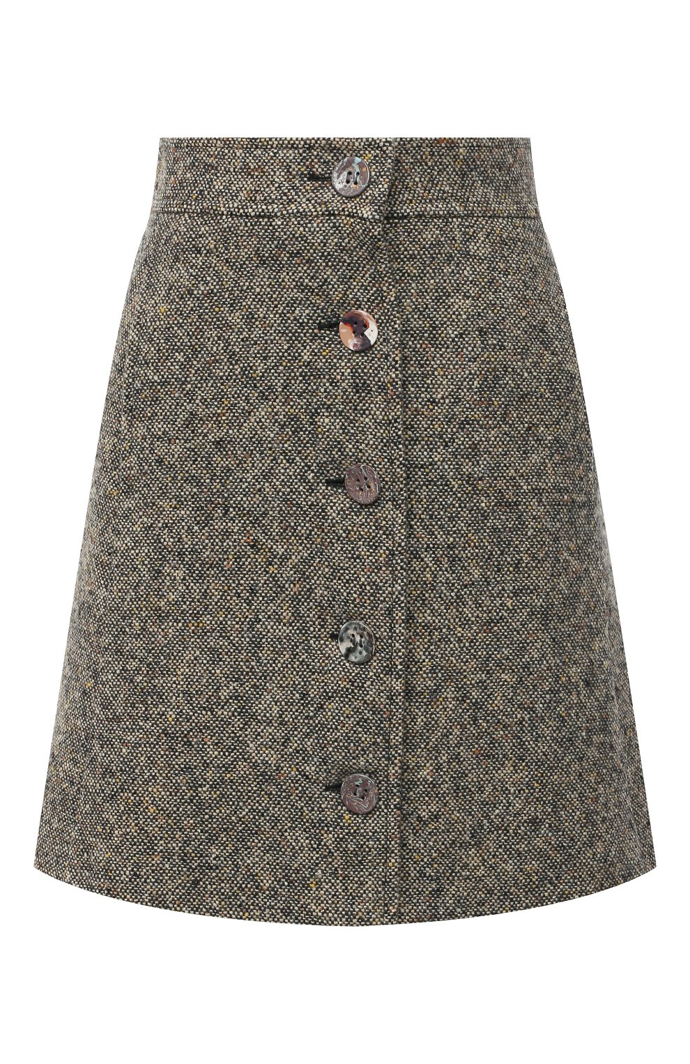 Юбка из шерсти и шелка CHLOÉ темно-бежевого цвета по цене 121000 руб., арт. CHC21WJU22165, фото 1 Юбка из шерсти и шелка CHLOÉ, арт. CHC21WJU22165, фото 1