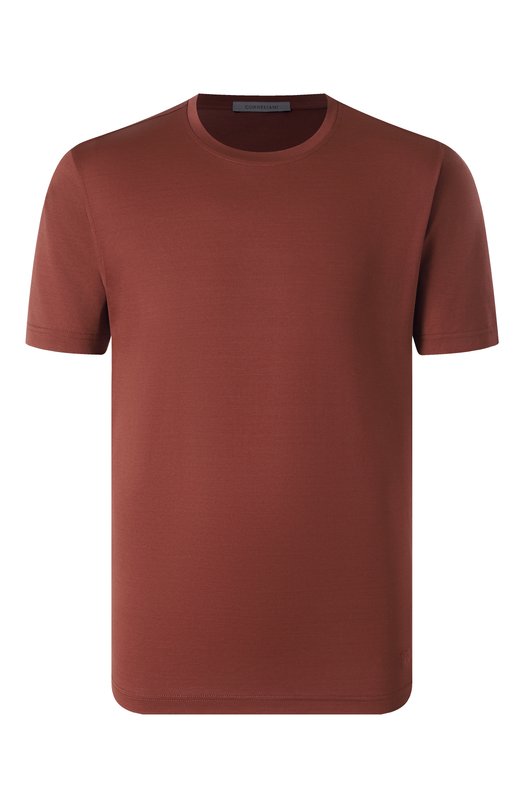 Хлопковая футболка Corneliani 25G500-2525000 Бордовый 25G500-2525000