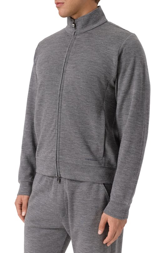 Толстовка из шерсти и хлопка Corneliani 26G566-2625016 Серый  26G566-2625016 Фото 3