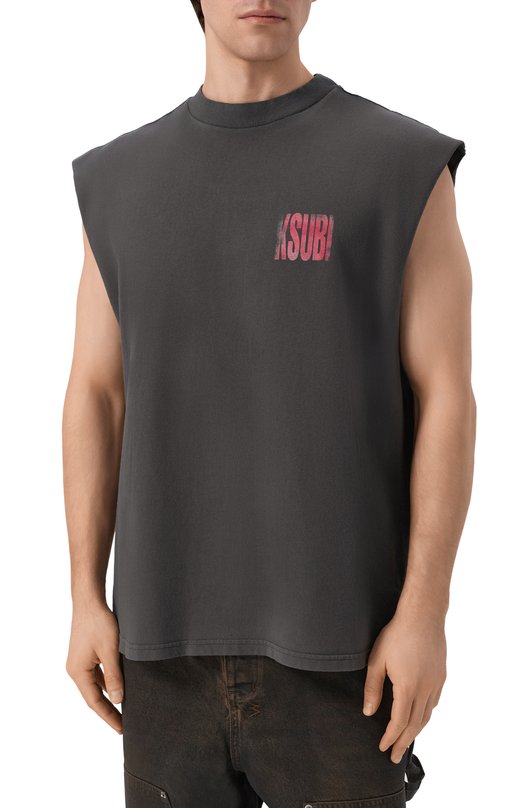 Хлопковая майка Ksubi MPS26TA001 Серый  MPS26TA001 Фото 3
