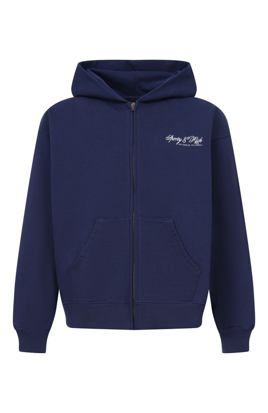 Хлопковая толстовка Sporty and Rich ST08865264BL106 Синий ST08865264BL106
