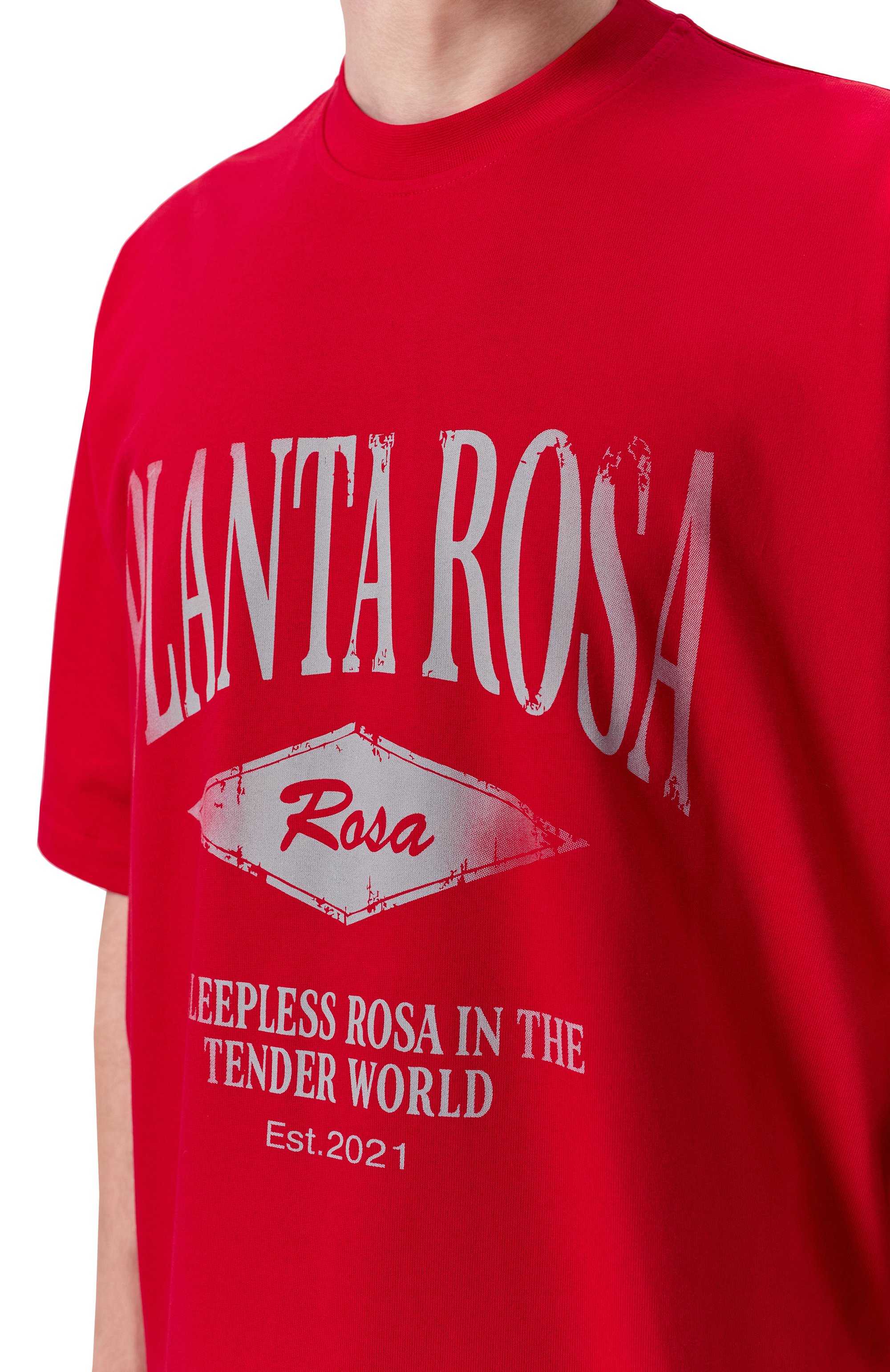 Хлопковая футболка PLANTA ROSA, арт. PR/T02/TENDER-CRIMSON/250, фото 6