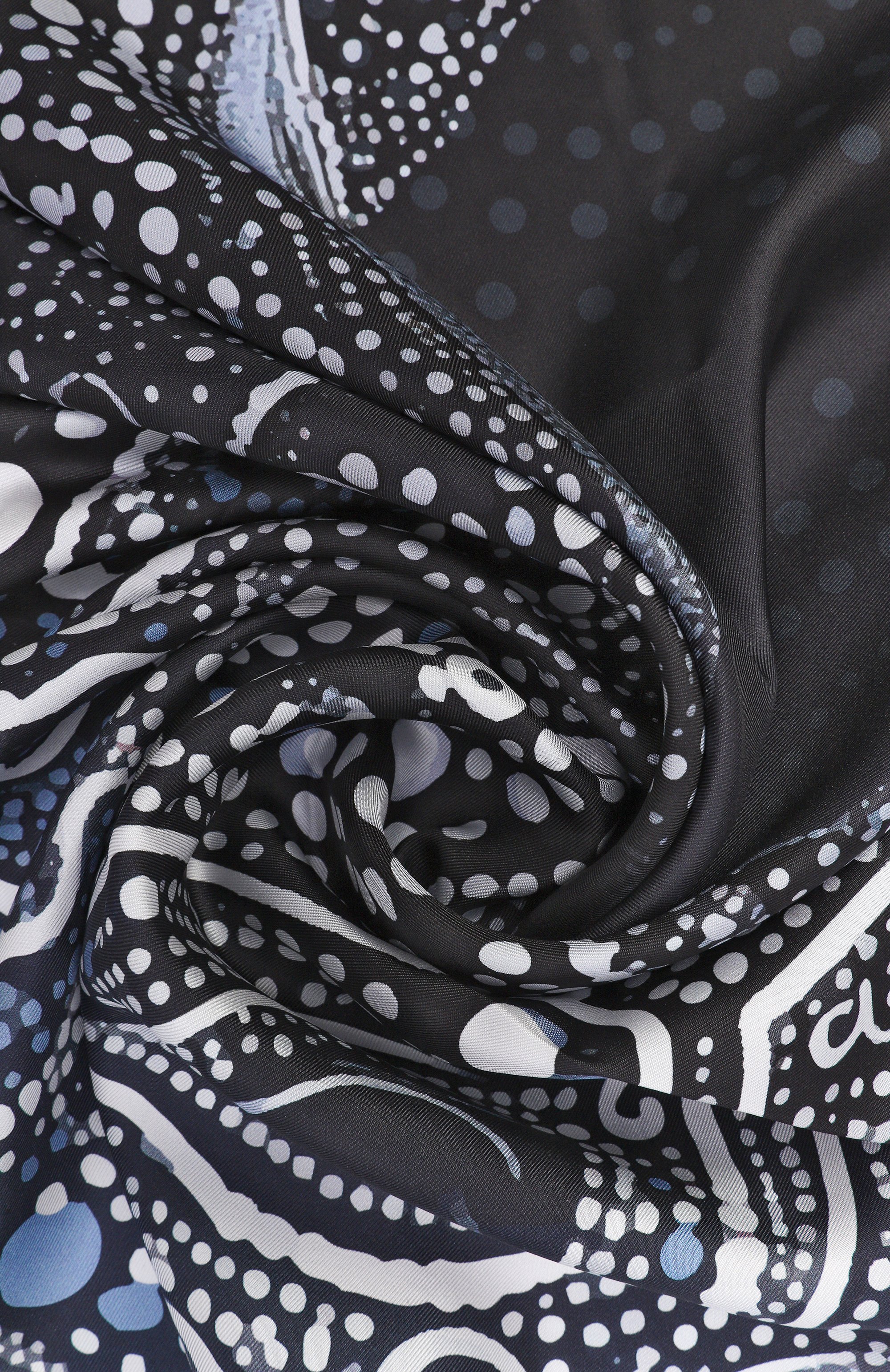 Шелковый платок indigo LEFFERS темно-синего цвета по цене 41480 руб., арт. 41.52.3.17.06, фото 3 Шелковый платок indigo LEFFERS, арт. 41.52.3.17.06, фото 3