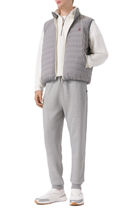 Текстильные кроссовки Brunello Cucinelli MZUAUF0340 Белый  MZUAUF0340 Фото 2