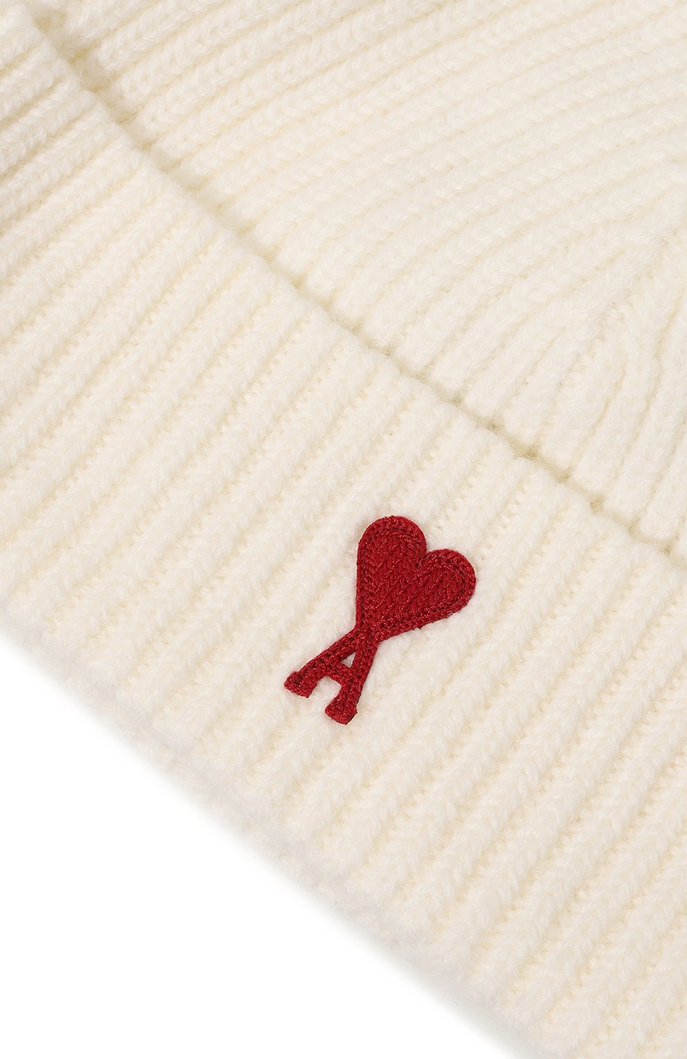 Шерстяная шапка AMI белого цвета по цене 13800 руб., арт. BFUHA106/018, фото 3 Шерстяная шапка AMI, арт. BFUHA106/018, фото 3