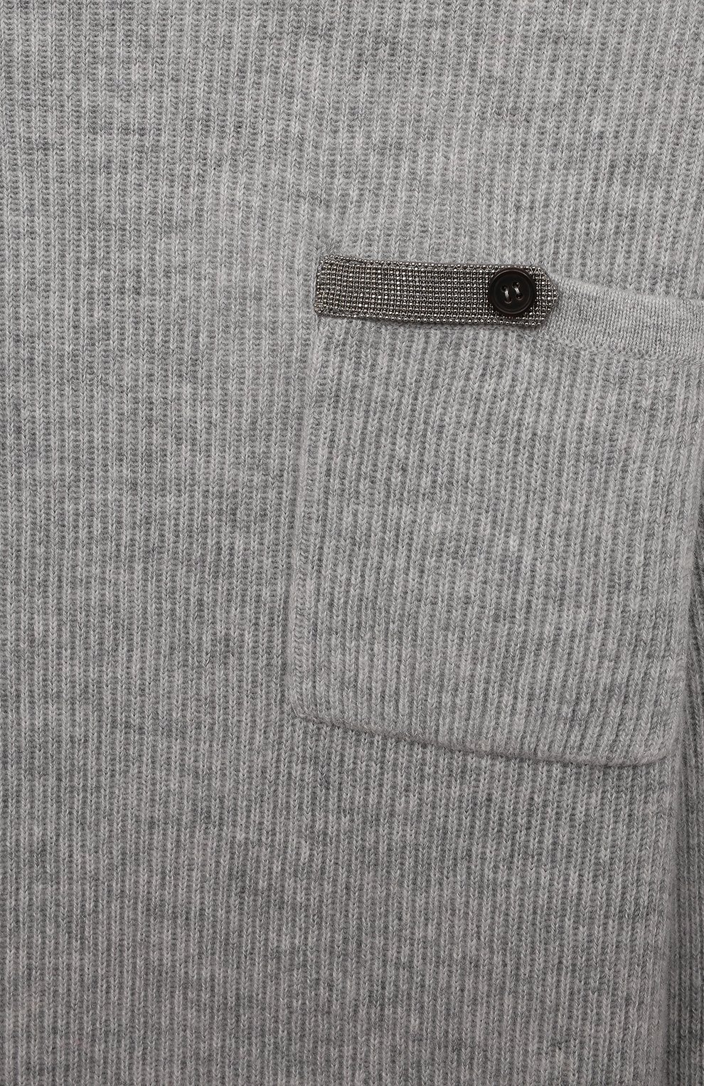 Кашемировый свитер BRUNELLO CUCINELLI серого цвета по цене 104500 руб., арт. B12MBD019C, фото 3 Кашемировый свитер BRUNELLO CUCINELLI, арт. B12MBD019C, фото 3