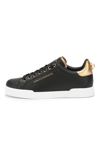 Кожаные кеды portofino DOLCE & GABBANA черного цвета по цене 89950 руб., арт. CK1602/AN298, фото 3 Кожаные кеды portofino DOLCE & GABBANA, арт. CK1602/AN298, фото 3