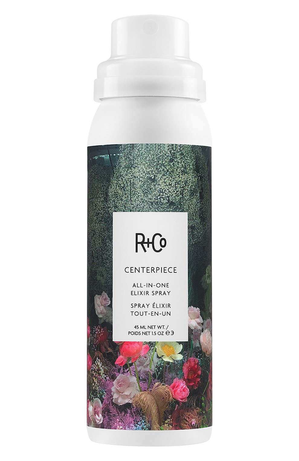 Спрей-эликсир для идеальных волос centerpiece (45ml) R+CO бесцветного цвета по цене 1750 руб., арт. 810374025185, фото 1 Спрей-эликсир для идеальных волос centerpiece (45ml) R+CO, арт. 810374025185, фото 1