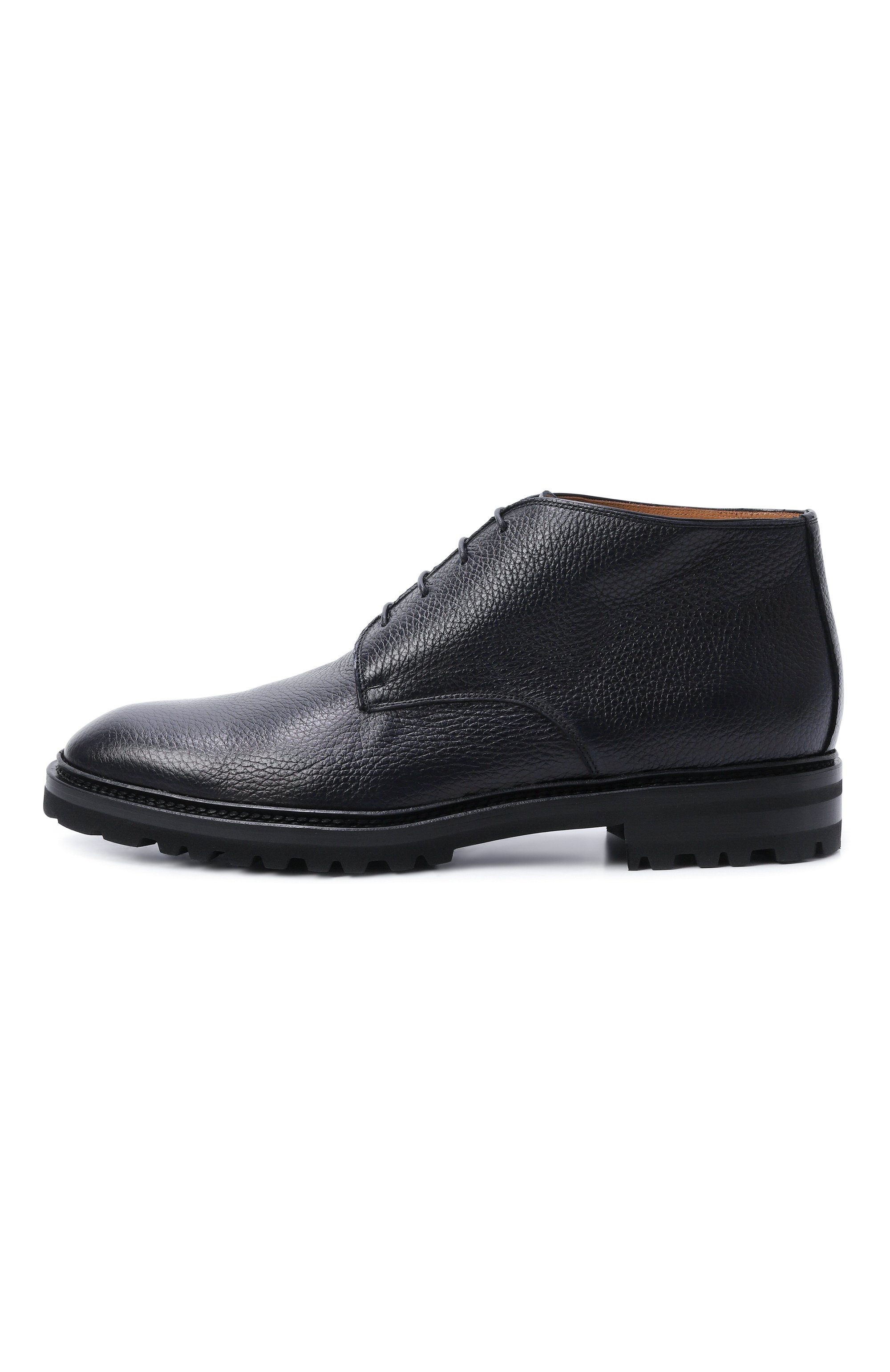 Кожаные ботинки KITON темно-синего цвета по цене 228500 руб., арт. USSA510N00126, фото 3 Кожаные ботинки KITON, арт. USSA510N00126, фото 3