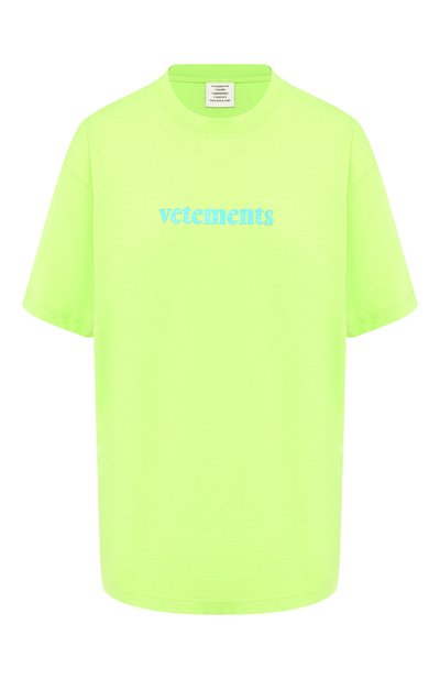 Женская футболка VETEMENTS, арт. SS20TR305 1610/W/FLU0 GREEN
