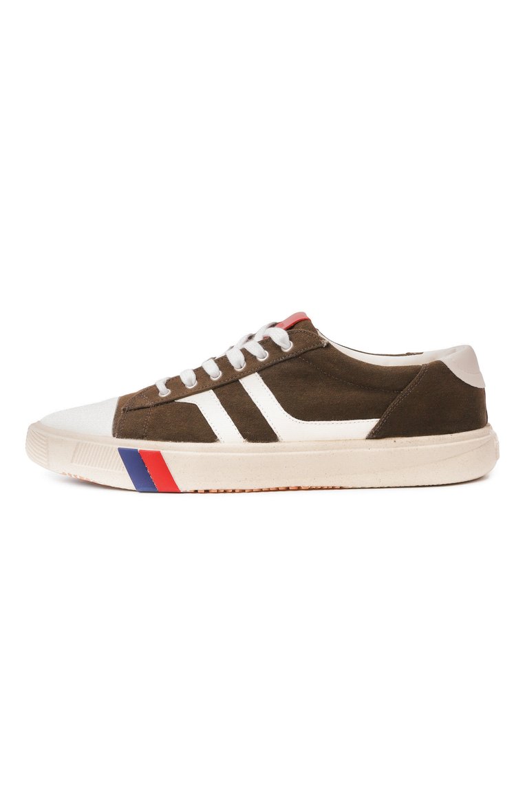 Мужские текстильные кеды royal ii orbit PRO-KEDS 1949 темно-коричневого цвета, арт. R0YAL II 0RBIT-L0W/ST0NE WASHED CANVAS | Фото 4 (Материал внешний: Текстиль; Материал внутренний: Текстиль; Подошва: Массивная; Материал утеплителя: Без утеплителя; Кросс-КТ: Ни�зкие; Стили: Классический)