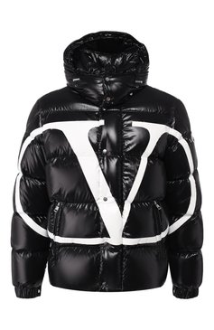 Мужская �пуховик valentino x moncler vlogo VALENTINO черного цвета, арт. SV3CN00A5AG | Фото 1 (Кросс-КТ: Куртка, Пуховик; Мужское Кросс-КТ: пуховик-короткий, Пуховик-верхняя одежда, Верхняя одежда; Рукава: Длинные; Материал внешний: Синтетический материал; Материал сплава: Проставлено; Материал подклада: Синтетический материал; Драгоценные камни: Проставлено; Длина (верхняя одежда): Короткие; Материал утеплителя: Пух и перо; Статус проверки: Проверена категория)