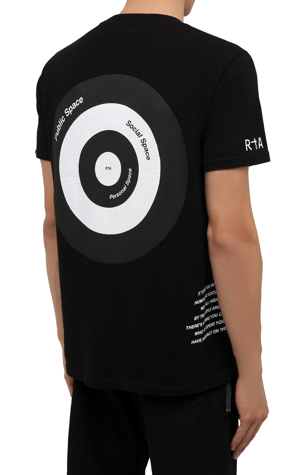 Хлопковая футболка RTA, арт. MF21-A346-0025BLKS0, фото 4