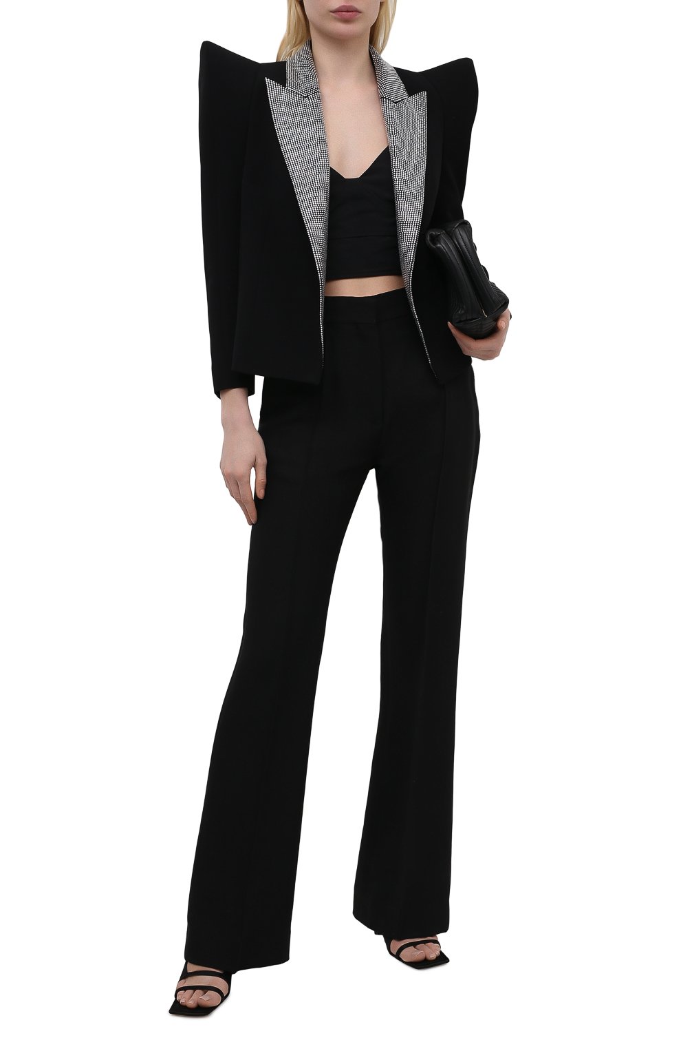 Жакет из вискозы BALMAIN черного цвета по цене 358000 руб., арт. VF0SC060/VA00, фото 2 Жакет из вискозы BALMAIN, арт. VF0SC060/VA00, фото 2