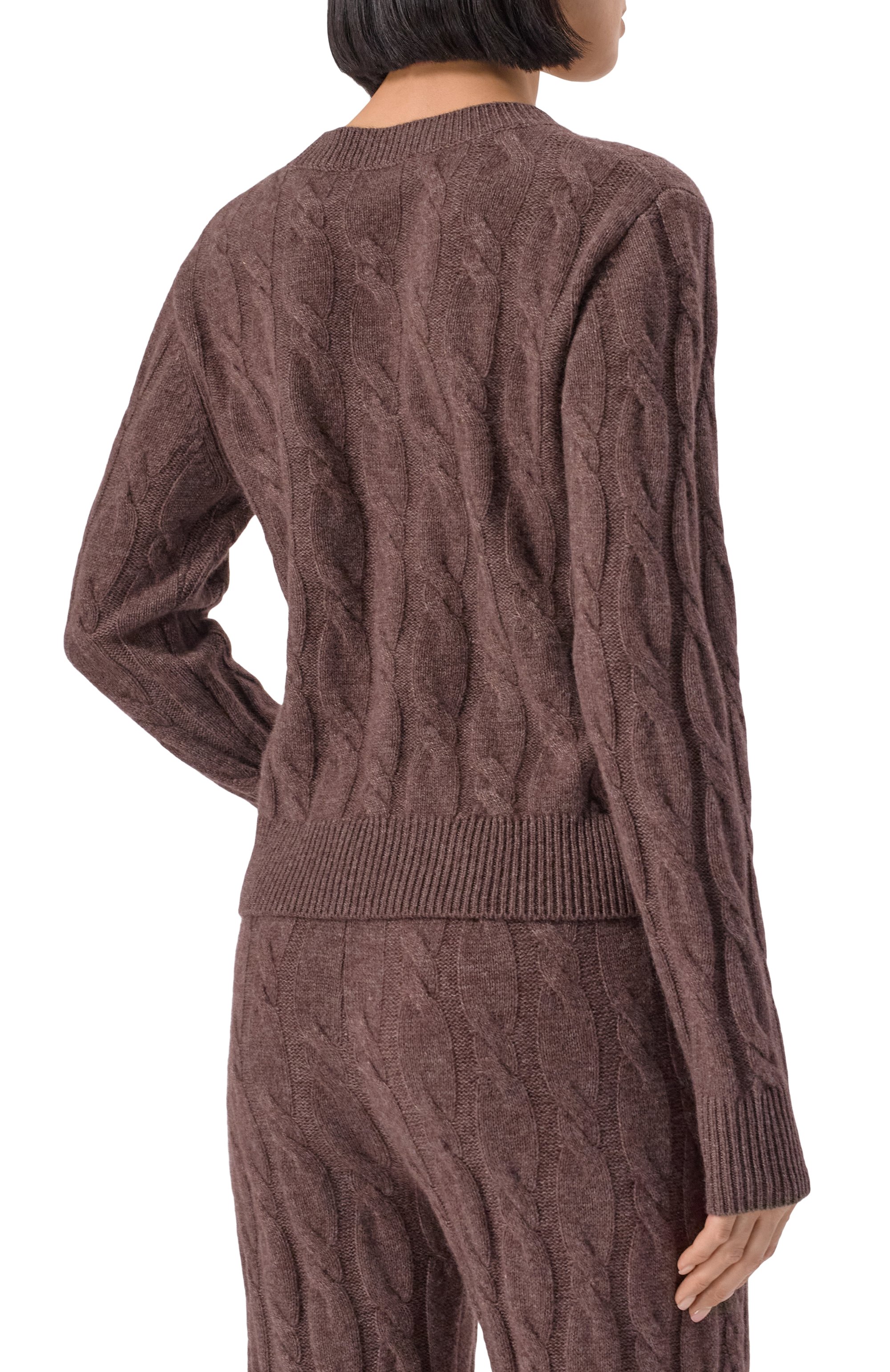 Кашемировый свитер SPORTY AND RICH коричневого цвета по цене 36400 руб., арт. WS066517619BR03, фото 4 Кашемировый свитер SPORTY AND RICH, арт. WS066517619BR03, фото 4