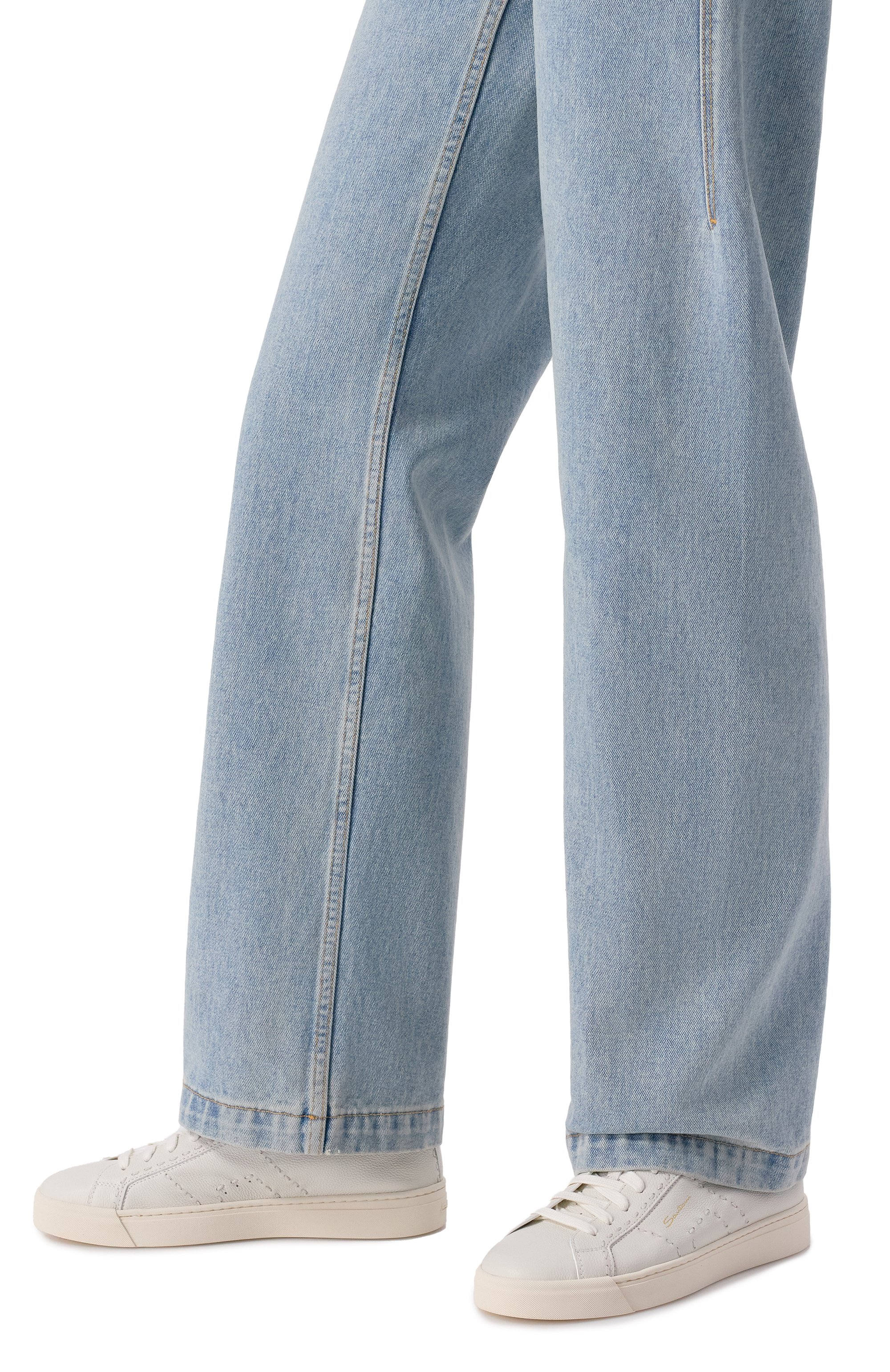 Кожаные кеды SANTONI, арт. WBGG61345PNNTDYI, фото 3