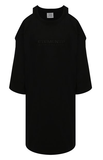 Женское хлопковое платье VETEMENTS, арт. WE51DR845B 1610/BLACK