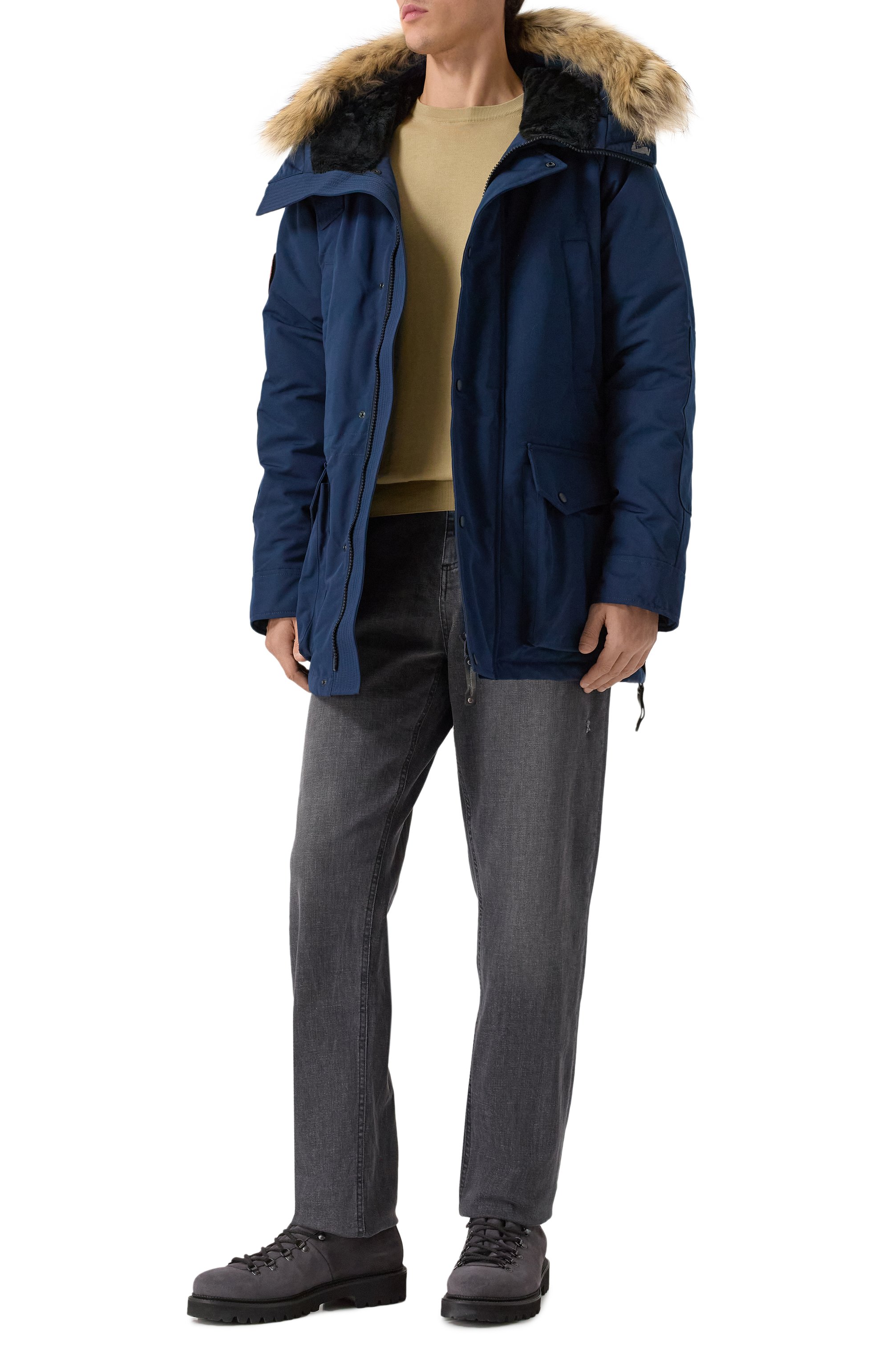 Пуховик с отделкой из енота ARCTIC EXPLORER, арт. CHILL_NAVY, фото 2