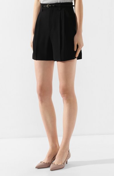 Шорты с поясом REDVALENTINO черного цвета по цене 39400 руб., арт. TR3RFC24/2EU, фото 3 Шорты с поясом REDVALENTINO, арт. TR3RFC24/2EU, фото 3