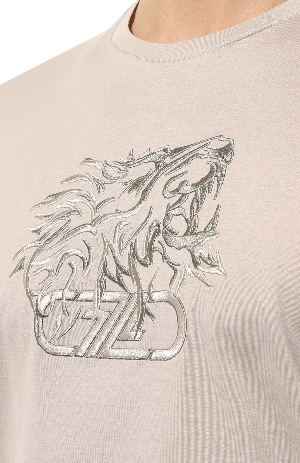 Хлопковая футболка ZILLI, арт. MBZ-NT580-LE0N1/MC01, фото 5