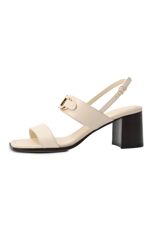 Кожаные босоножки Ferragamo 01G963/769668 Кремовый  01G963/769668 Фото 4