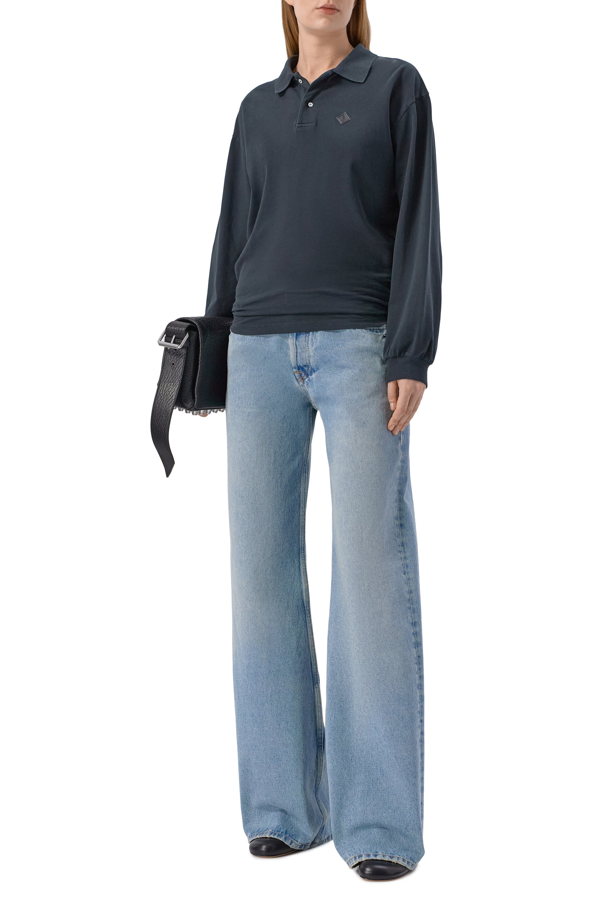 Хлопковое поло HAIKURE темно-синего цвета по цене 31650 руб., арт. HEW54141TP003PX/FREDDIE, фото 2 Хлопковое поло HAIKURE, арт. HEW54141TP003PX/FREDDIE, фото 2