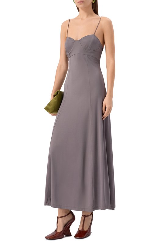 Платье из вискозы Dries Van Noten 011160/2617 Серый  011160/2617 Фото 2