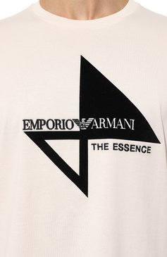 Мужская хлопковая футболка EMPORIO ARMANI белого цвета, арт. 6R1T6Q/1J7FZ | Фото 5 (Рукава: Короткие; Длина (для топов): Стандартные; Принт: С принтом; Материал сплава: Проставлено; Материал внешний: Хлопок; Драгоценные камни: Проставлено; Стили: Кэжуэл)