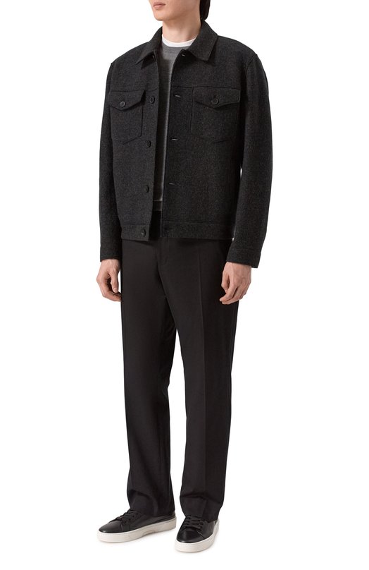 Кожаные кеды Gary BOSS 50536841 Чёрный  50536841 Фото 2