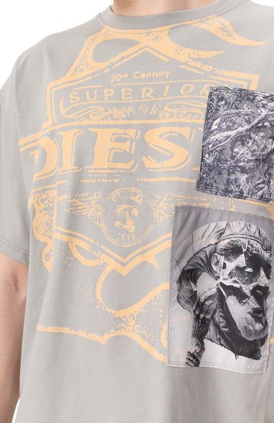 Хлопковая футболка DIESEL, арт. A16162/0PLAT, фото 5