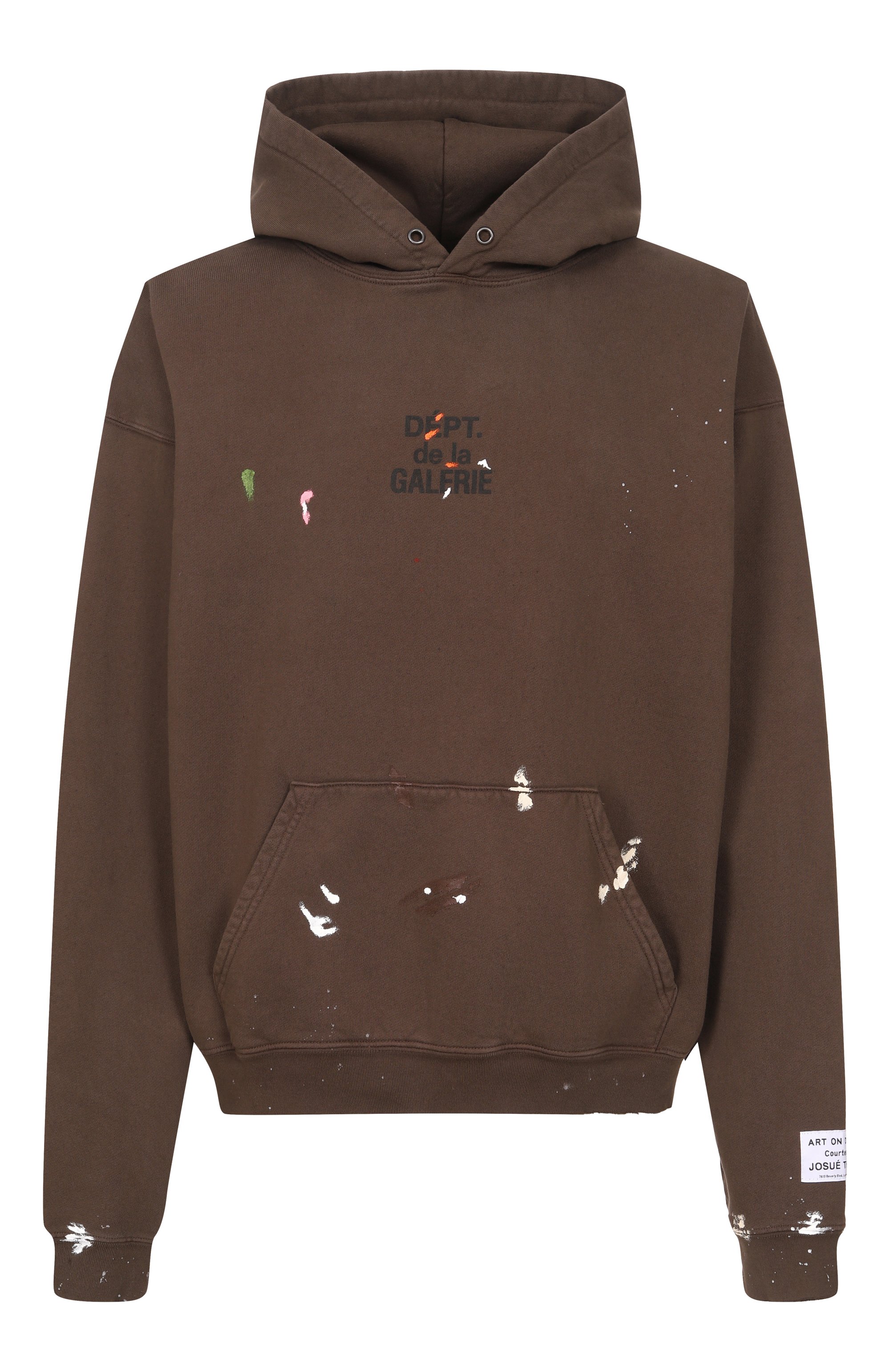 Хлопковое худи GALLERY DEPT. темно-коричневого цвета по цене 64550 руб., арт. 0UT022/C0TT0N, фото 1 Хлопковое худи GALLERY DEPT., арт. 0UT022/C0TT0N, фото 1