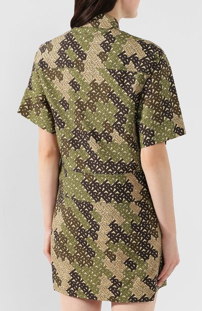 Хлопковое платье BURBERRY хаки цвета по цене 96550 руб., арт. 8014192, фото 4 Хлопковое платье BURBERRY, арт. 8014192, фото 4